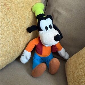 Plush Goofy Doll in Orange Shirt & Blue Pants